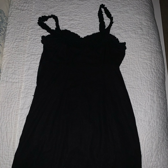 Button Up Ruffle Bustier Style Mini Dress - Picture 3 of 6